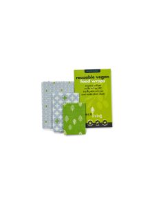 ecoLiving - Organic Reusable Vegan Food Wraps (3 Pack) - 6 x 54g