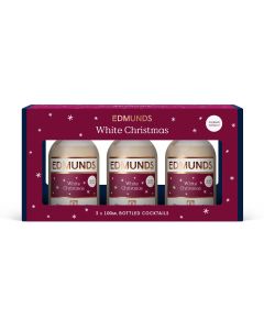 EDMUNDS Cocktails - Amaretto and Sapling Vodka White Christmas Liqueur Gift Box (3 x 100ml) - 6 x 300ml
