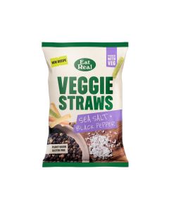 Eat Real - REALEST Sea Salt & Black Pepper Veggie Straws - 10 x 110g