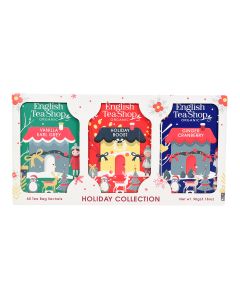 English Tea Shop - Organic Holiday Collection Trio Pack inc. Vanilla Earl Grey, Holiday Boost, Ginger Cranberry - 2 x 100g