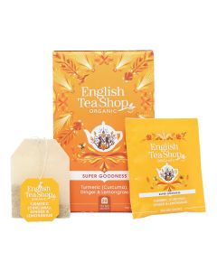 English Tea Shop - Organic Turmeric, Ginger & Lemongrass 20 Tea Bag Sachet - 6 x 35g