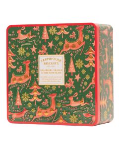 Farmhouse Biscuits - Winter Animals Tin with Cranberry & Orange Biscuits with Milk Choc Chips - 12 x 225g