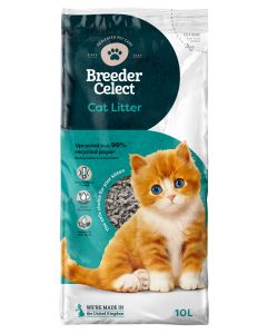 Breeder Celect - Recycled Paper Cat Litter - 1 x 10L