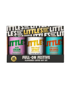 Little's Coffee - Festive Flavoured Coffee Selection Gift Set (1 x 50g Christmas Spirit, 1 x 50g Chocolate Orange, 1 x 50g Irish Cream) - 6 x 150g