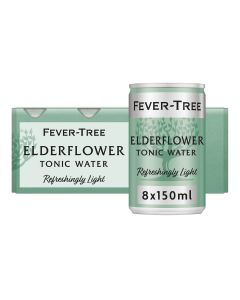 Fever-Tree - Refreshingly Light Elderflower Tonic Water (3 x 8 x 150ml) - 3 x 1200ml