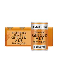 Fever Tree - Refreshingly Light Premium Ginger Ale (3 x 8 x 150ml) - 3 x 1200ml