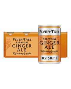 Fever-Tree - Refreshingly Light Premium Ginger Ale (3 x 8 x 150ml) - 3 x 1200ml