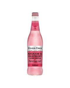Fever-Tree - Refreshingly Light Rhubarb and Raspberry Tonic Water - 8 x 500ml