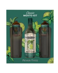 Fever Tree - Mojito Cocktail Pack (1 x 500ml Mixer, 2 x Duppy Share Rum,  2 x Glasses) - 4 x 600ml