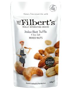 Mr Filbert's - Italian Black truffle & Sea salt Mixed Nuts - 12 x 100g