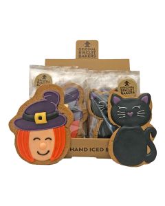 Original Biscuit Bakers - Witch & Cat Gingerbread Biscuits - 16 x 85g