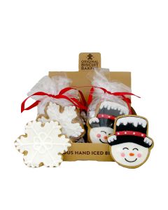 Original Biscuit Bakers - Snowman & Snowflake Biscuits - 16 x 60g