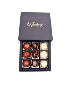 Figsbury - Fairtrade Box of 9 Milk, Dark & White Chocolate Covered Figs - 24 x 150g