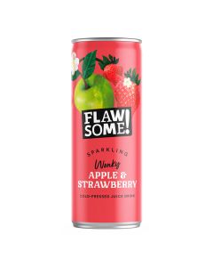 Flawsome! - Apple & Strawberry Lightly Sparkling Juice Can - 24 x 250ml