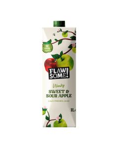 Flawsome! - Sweet & Sour Apple Cold-Pressed Juice Carton - 12 x 1L