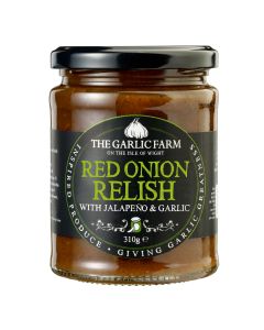 The Garlic Farm - Red Onion Relish with Jalapeno & Garlic - 6 x 310g