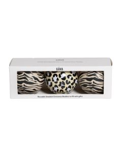 Gåva Gifting - Carola & Knut Trio of Refillable Baubles with Chocolate Truffles - 8 x 310g