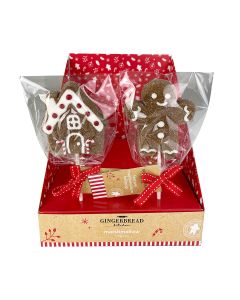 Gingerbread Kitchen - Festive Marshmallow Lollipops (6 x Gingerbread & 6 x Gingerbread House) in SRP - 12 x 45g