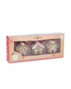 Gingerbread Kitchen - Trio of Gingerbread House Mug Huggers - 8 x 150g
