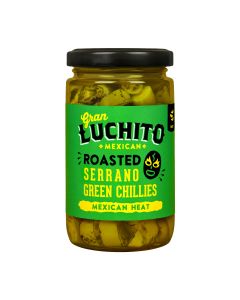 Gran Luchito - Mexican Fire Roasted Serrano Chillies - 6 x 215g
