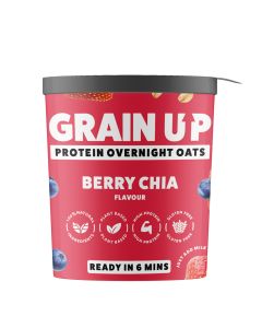 Grain Up - Pots to Go Berry Chia Overnight Oats - 8 x 60g
