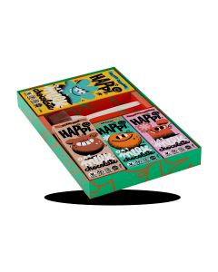 HAPPi - Oat M!lk Selection Box Plastics Free (inc. 1 x 80g Bar, 3 x 40g Bars & 1 x 50g Hot Choc Spoon) - 6 x 240g