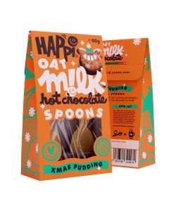 HAPPi - Oat M!lk Hot Chocolate Spoons Christmas Pudding Flavour  - 12 x 80g