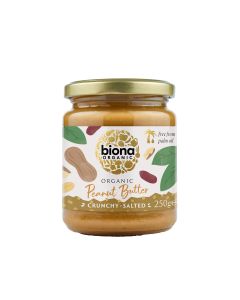 Biona - Organic Peanut Butter Crunchy with Sea Salt - 6 x 250g