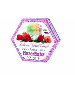 Hazer Baba - Rose, Lemon, Mint Turkish Delight - 12 x 250g