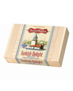 Hazer Baba - Rose, Lemon, Pistachio, Almond & Hazelnut Turkish Delight (Rectangular) - 12 x 227g