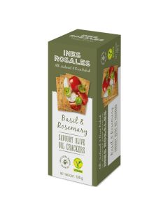 Ines Rosales - Rosemary & Basil Olive Oil Crackers - 12 x 126g
