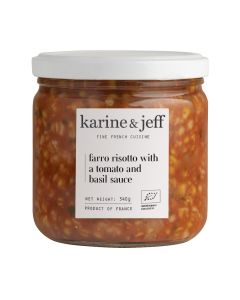 Karine & Jeff - Organic Farro Risotto with Tomato & Basil Sauce - 6 x 340g