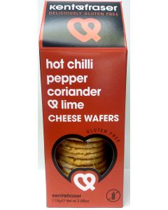 Kent & Fraser - Hot Chili Peppers with Coriander & Lime Cheese Biscuits - 6 x 110g