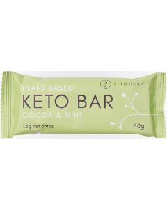 Keto Hana - Cocoa & Mint Keto Bar - 12 x 40g