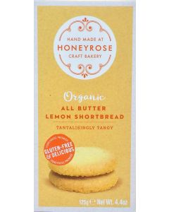 Honeyrose - Organic All Butter Lemon Shortbread - 6 x 125g