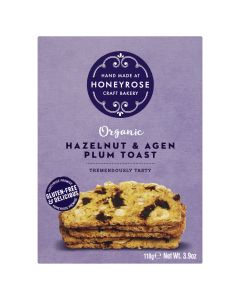 Honeyrose - Organic Hazelnut & French Plum Toast - 6 x 110g