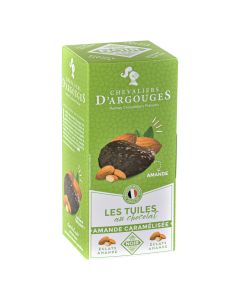 Les Chevaliers d'Argouges - Tuiles in Dark Chocolate with Almond Pieces - 12 x 120g