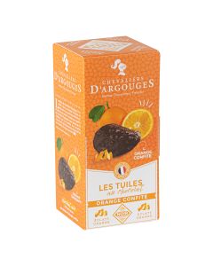 Les Chevaliers d'Argouges - Tuiles in Dark Chocolate with Orange Pieces - 12 x 120g