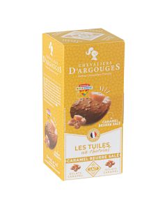 Les Chevaliers d'Argouges - Tuiles in Dark Chocolate with Caramel Pieces - 12 x 120g