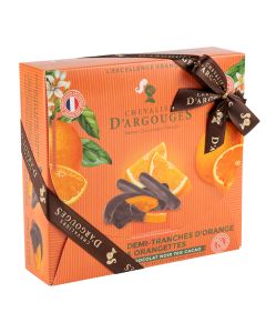 Les Chevaliers d'Argouges - Candied Orange Peels & Slices in Dark Chocolate - 10 x 170g