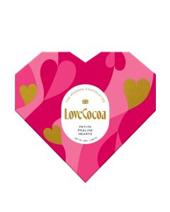 Love Cocoa - Mini Heart Truffle Box with Milk Chocolate Praline Hearts - 10 x 85g