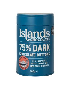 Islands Chocolate - 75% Dark Chocolate Buttons - 6 x 200g