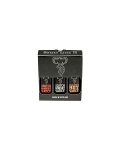 Whisky Sauce Co - Trio Bottle Savoury Gift Set (1 x Whisky Sauce, 1 x Whisky BBQ Sauce, 1 x Highlander Hot Sauce) - 8 x 300ml
