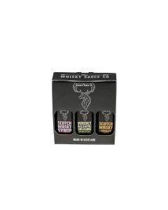 Whisky Sauce Co - Trio Bottle Sweet Gift Set (1 x Whisky Chocolate Sauce 1 x Whisky Syrup, 1 x Whisky Balsamic Dressing) - 8 x 300ml