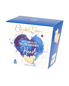 Elizabeth Shaw - White Chocolate Salted Caramel Hearts - 8 x 125g