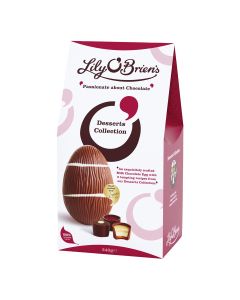 Lily O'Brien's - Milk Chocolate Easter Egg with Box of 6 Desserts Collection Chocolates - 6 x 240g