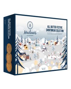 Maclean's Highland Bakery - Scottish All Butter Festive Shortbread Selection Pack inc Yuletide Almond, Spiced Ginger & Cranberry & Orange - 4 x 600g