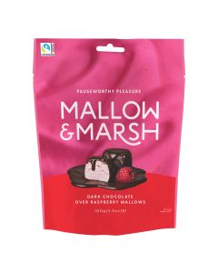 Mallow & Marsh - Raspberry Marshmallows Coated in 70% Chocolate - 6 x 100g