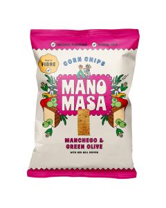 Manomasa - Manchego & Green Olive Corn Chips - 12 x 140g