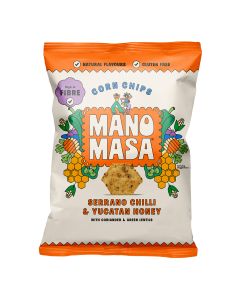 Manomasa - Serrano Chilli & Yucatan Honey Corn Chips - 12 x 140g